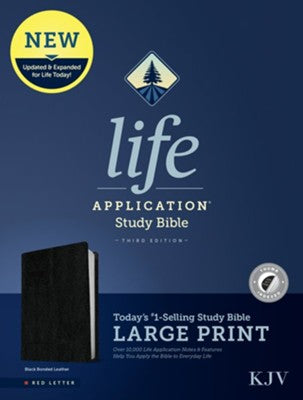 Life Application KJV Large Print Study Bible (Red Letter, Black Bonded Leather, Thumb Indexed)