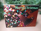 Christmas Card - Guitar & Lights (Designs by Jaya - Card 1)