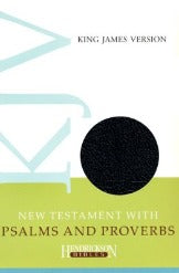 KJV New Testament with Psalms and Proverbs (Black Imitation Leather, Black Letter)